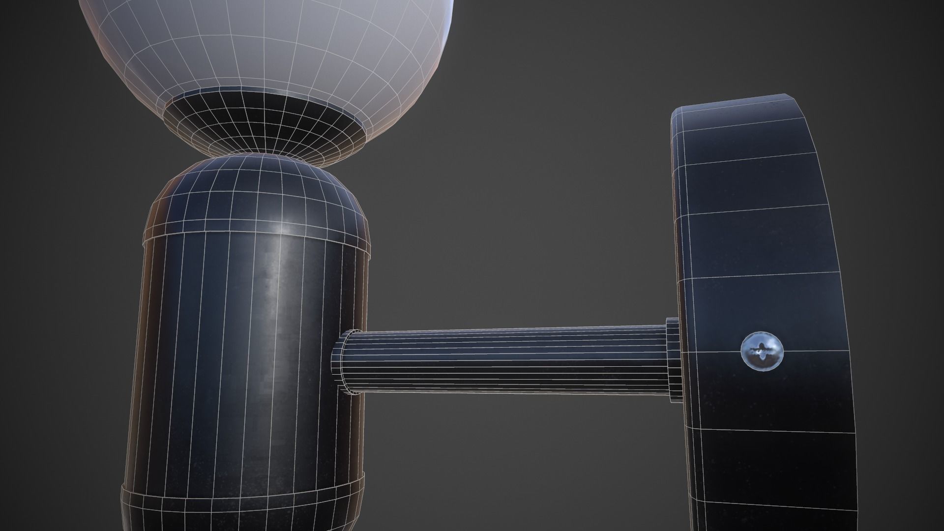 Night Lamp Wall Mounted Low-poly 3D model_12