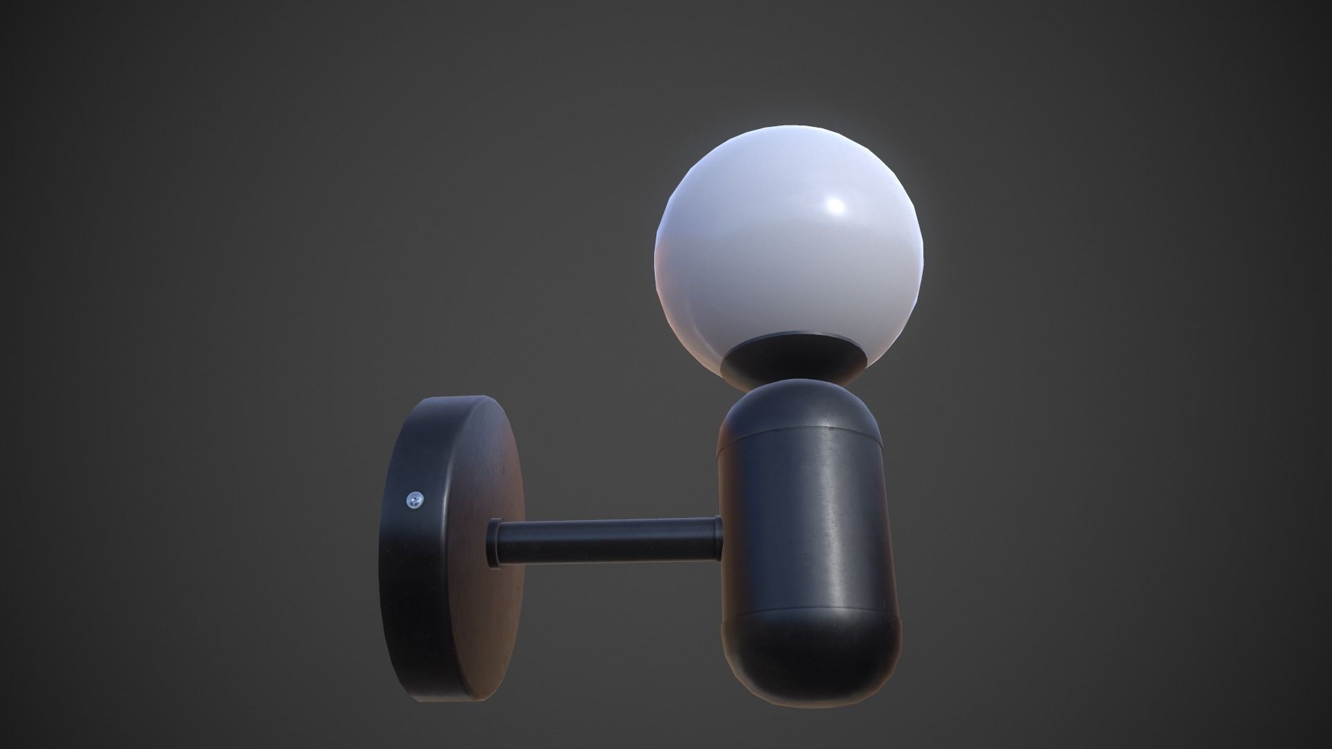 Night Lamp Wall Mounted Low-poly 3D model_7