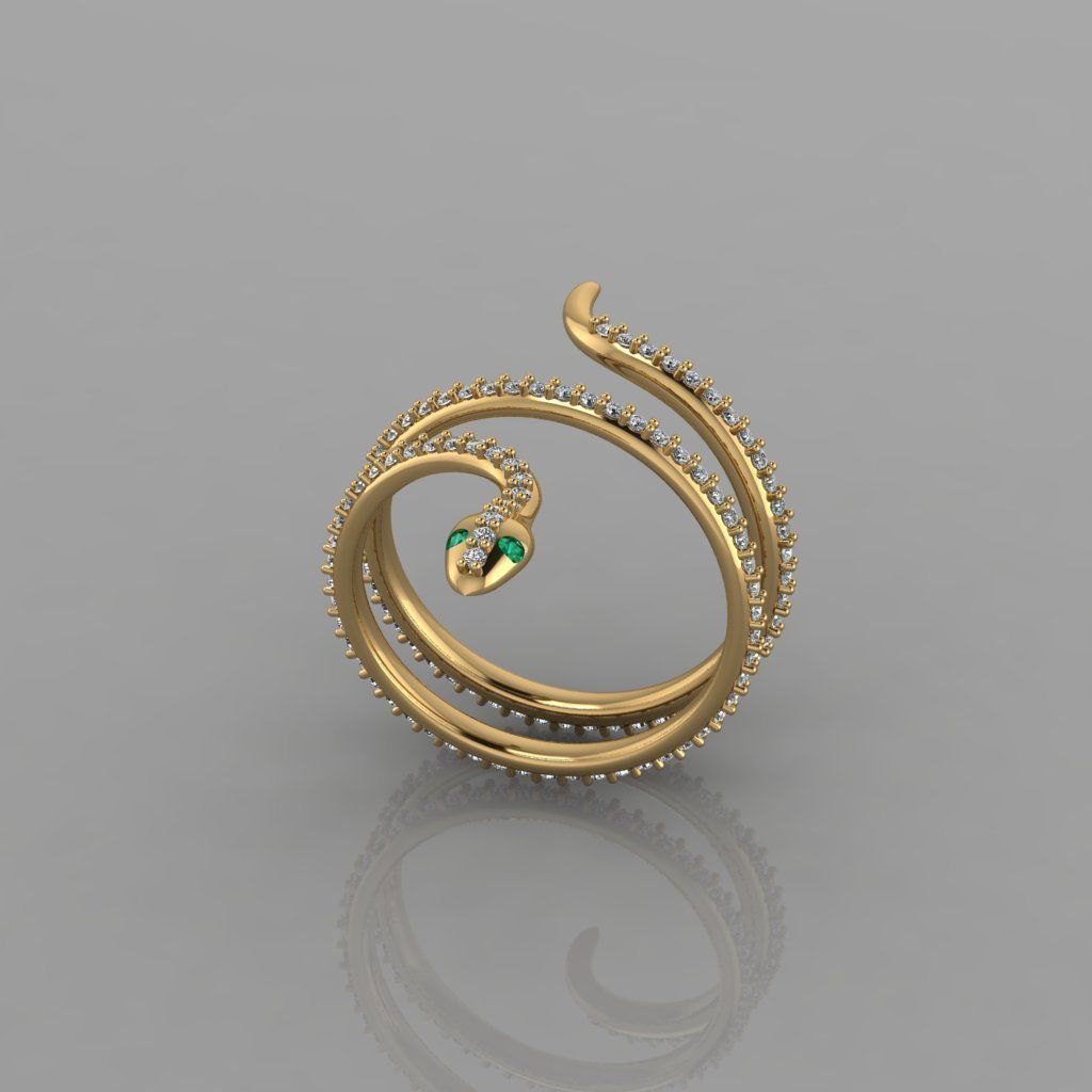 Snake - Ring 3D Print Model 3D print model_2