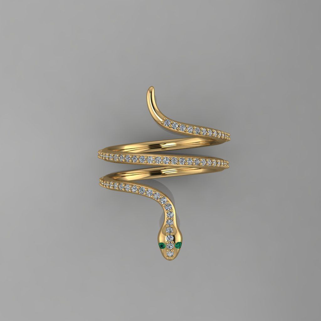 Snake - Ring 3D Print Model 3D print model_1