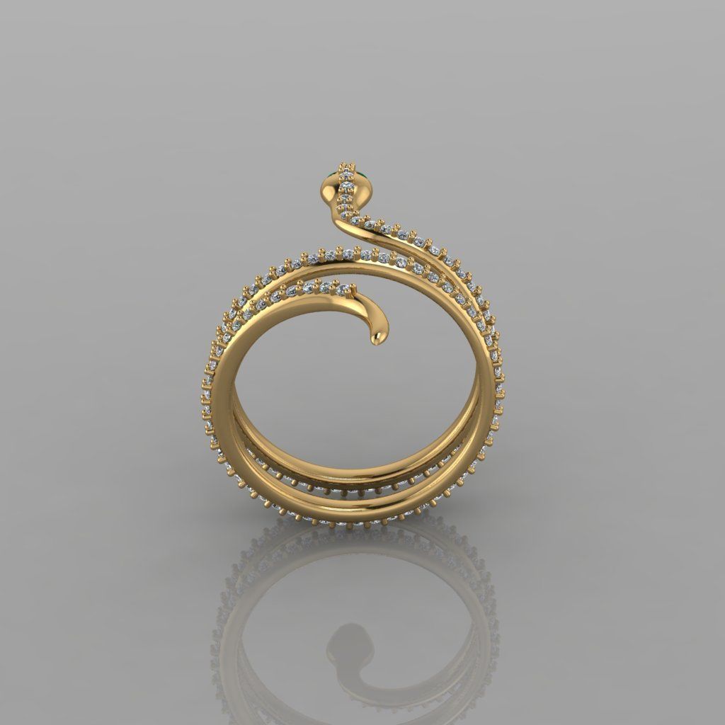 Snake - Ring 3D Print Model 3D print model_5