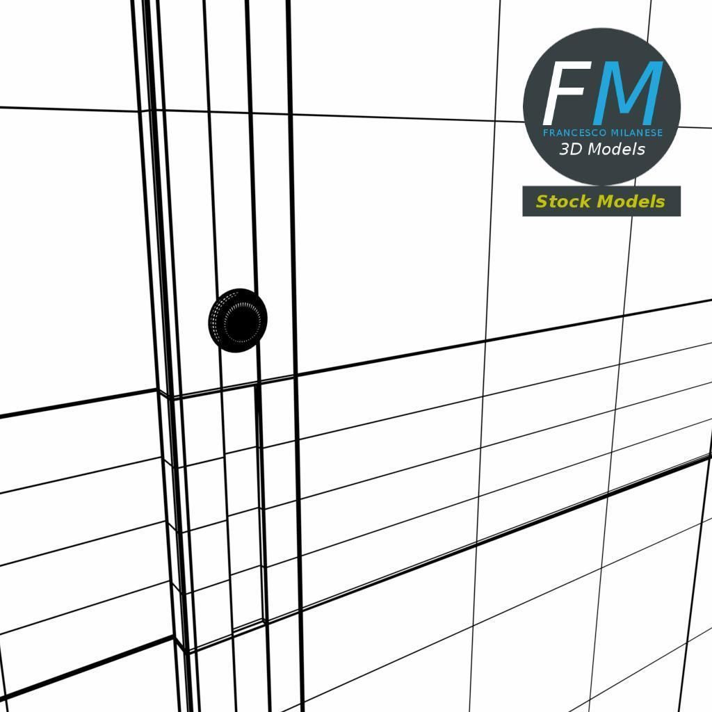 Office cabinet with sliding doors 3D model_8