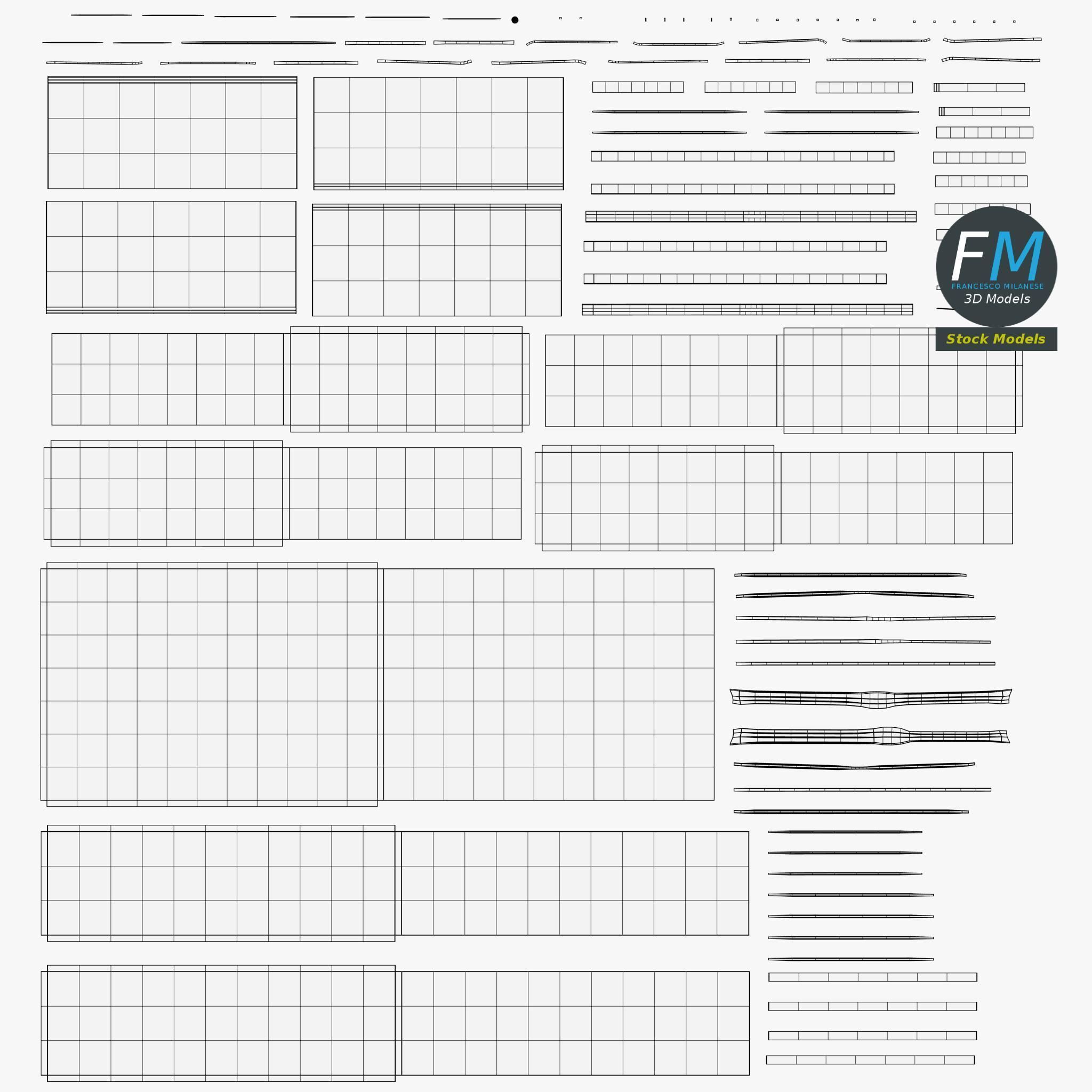 Office cabinet with glass doors 3D model_11