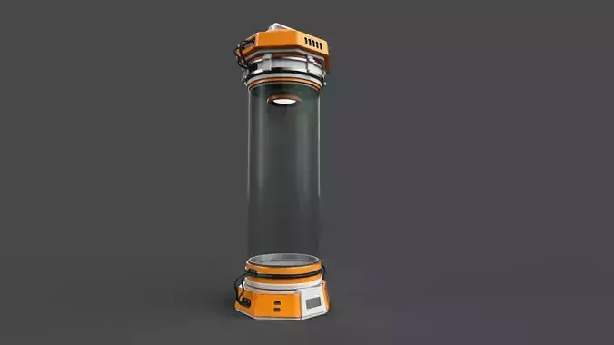 Sci Fi Capsule Low-poly 3D model