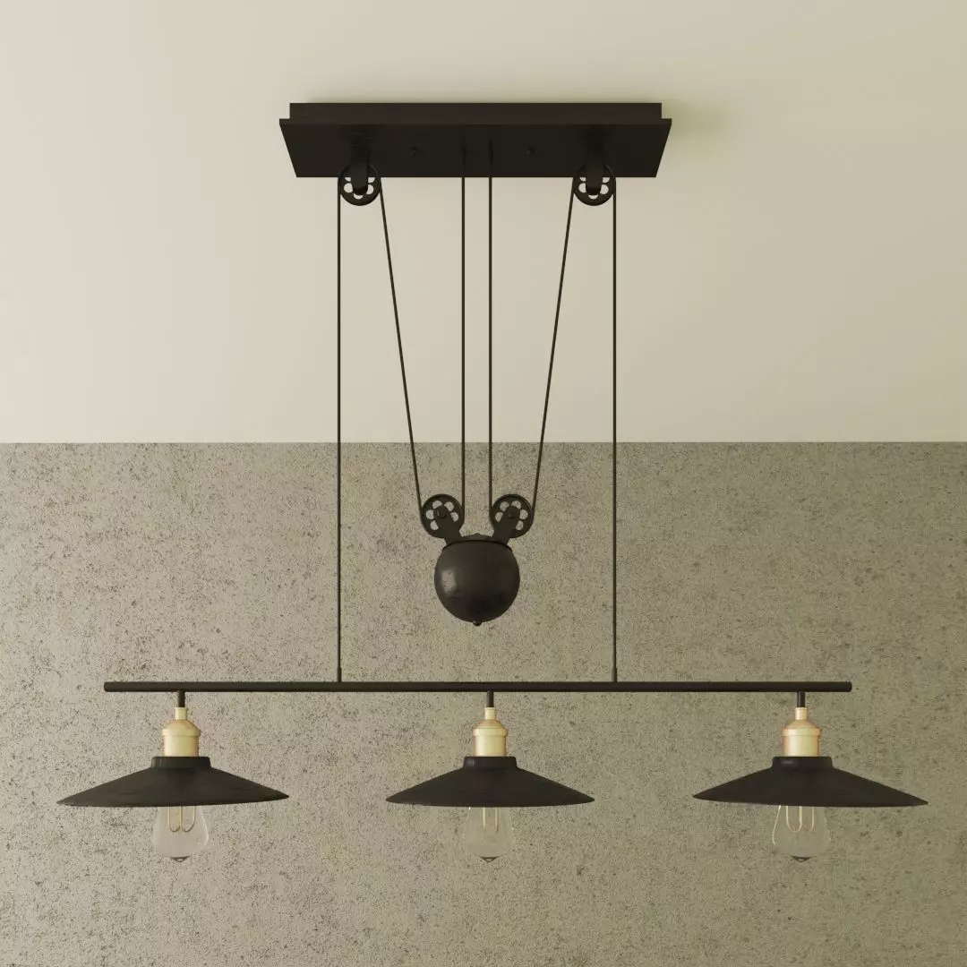 Industrial Lamp Low-poly 3D model