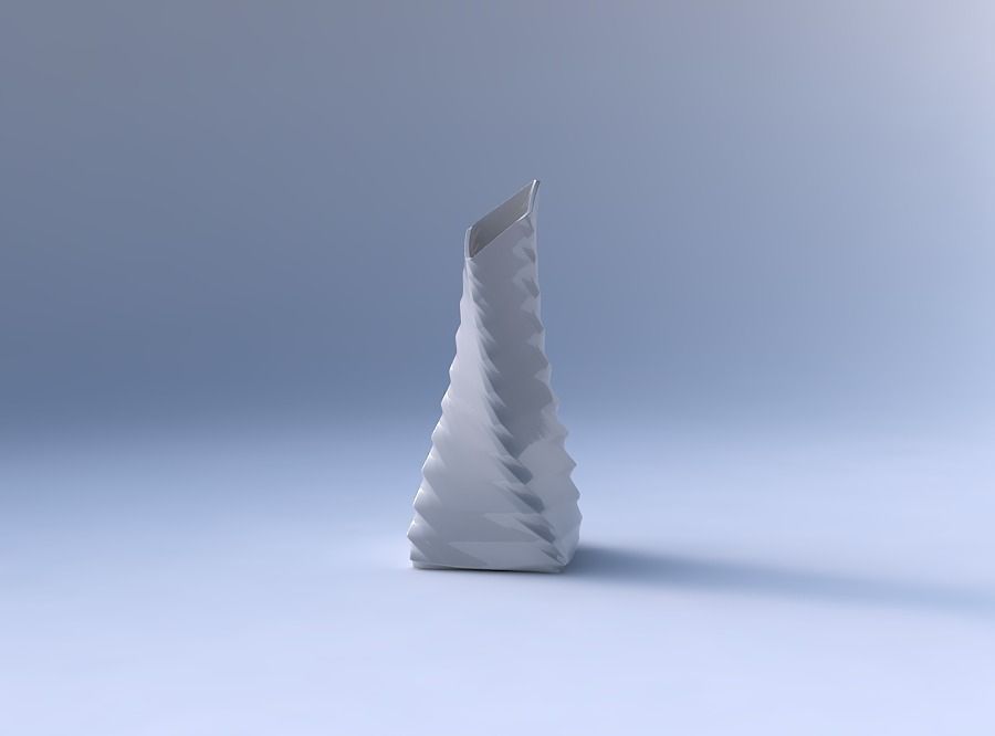 Vase twisted squeezed and bent quadratic 2 with sections and ... 3D print model_4