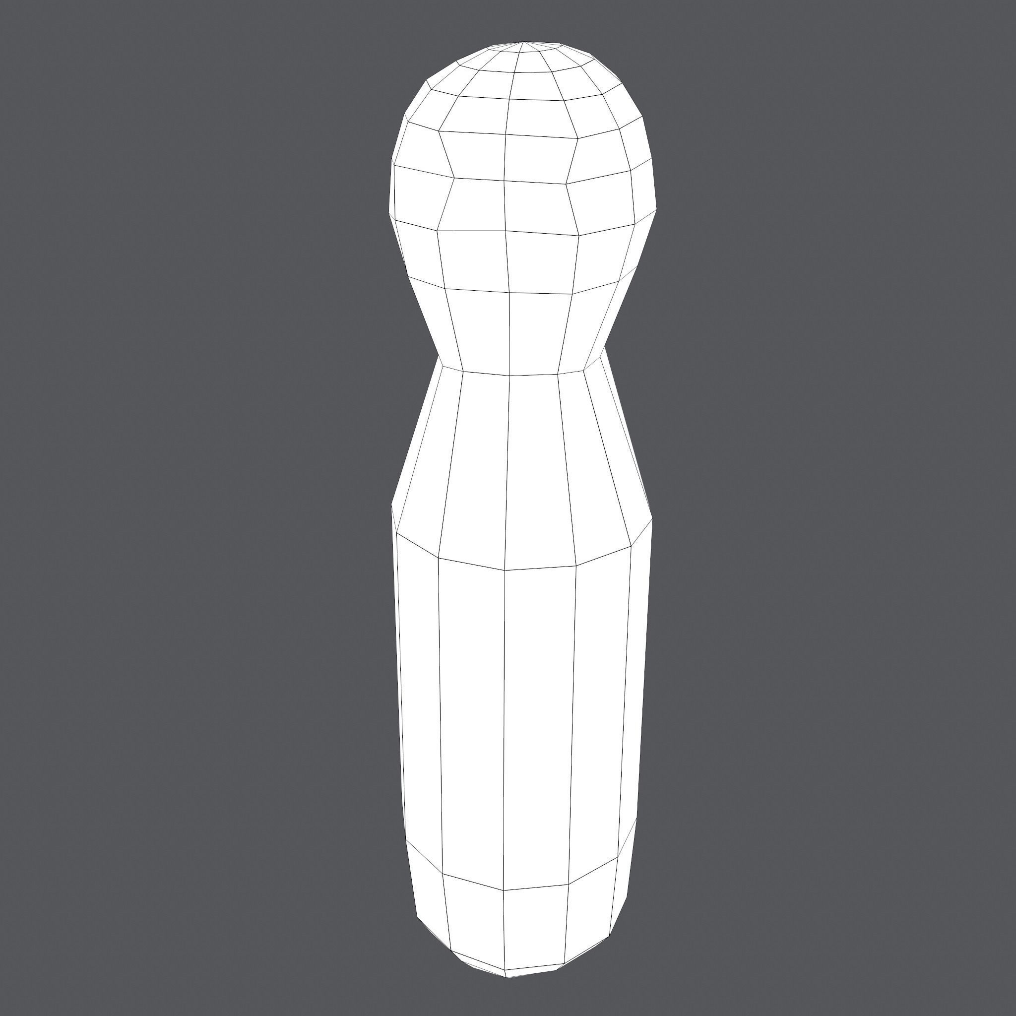 Medieval Wooden Toy Doll Low-poly 3D model_32