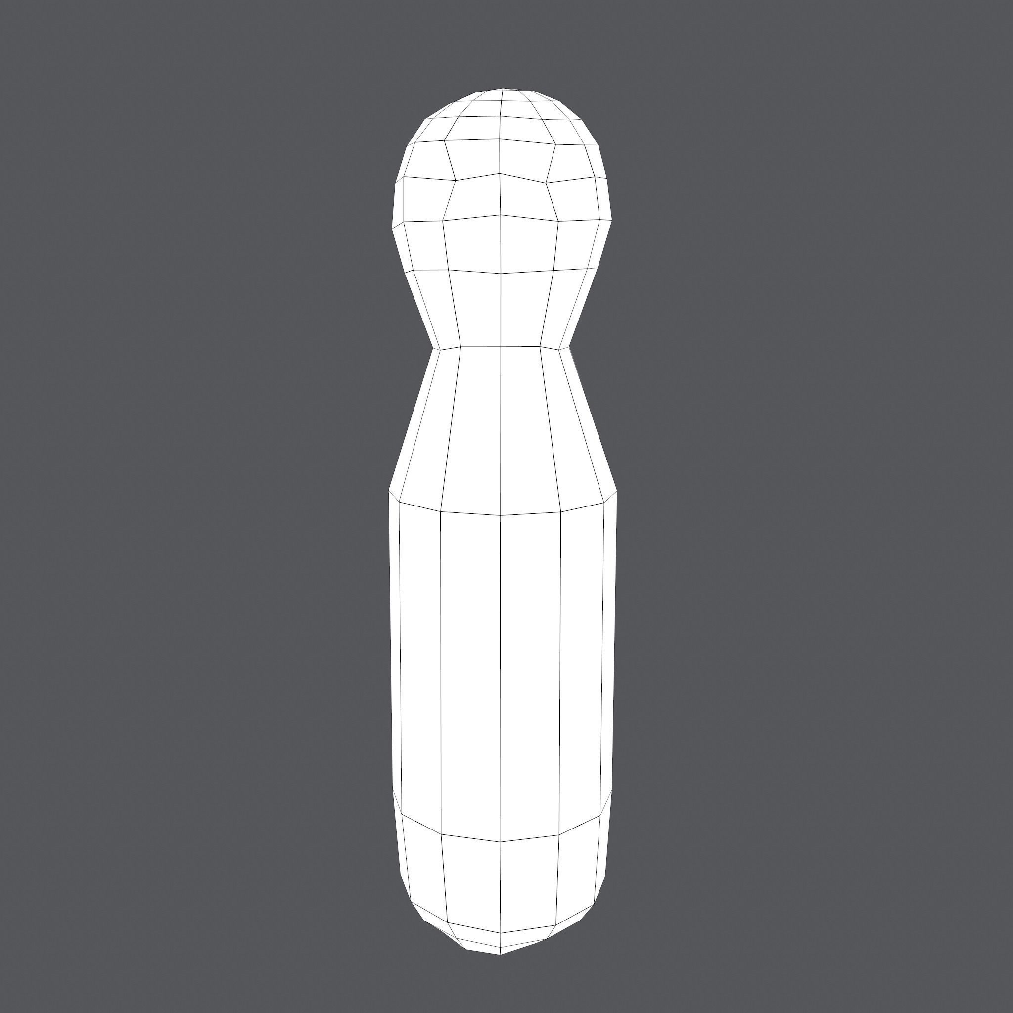 Medieval Wooden Toy Doll Low-poly 3D model_39