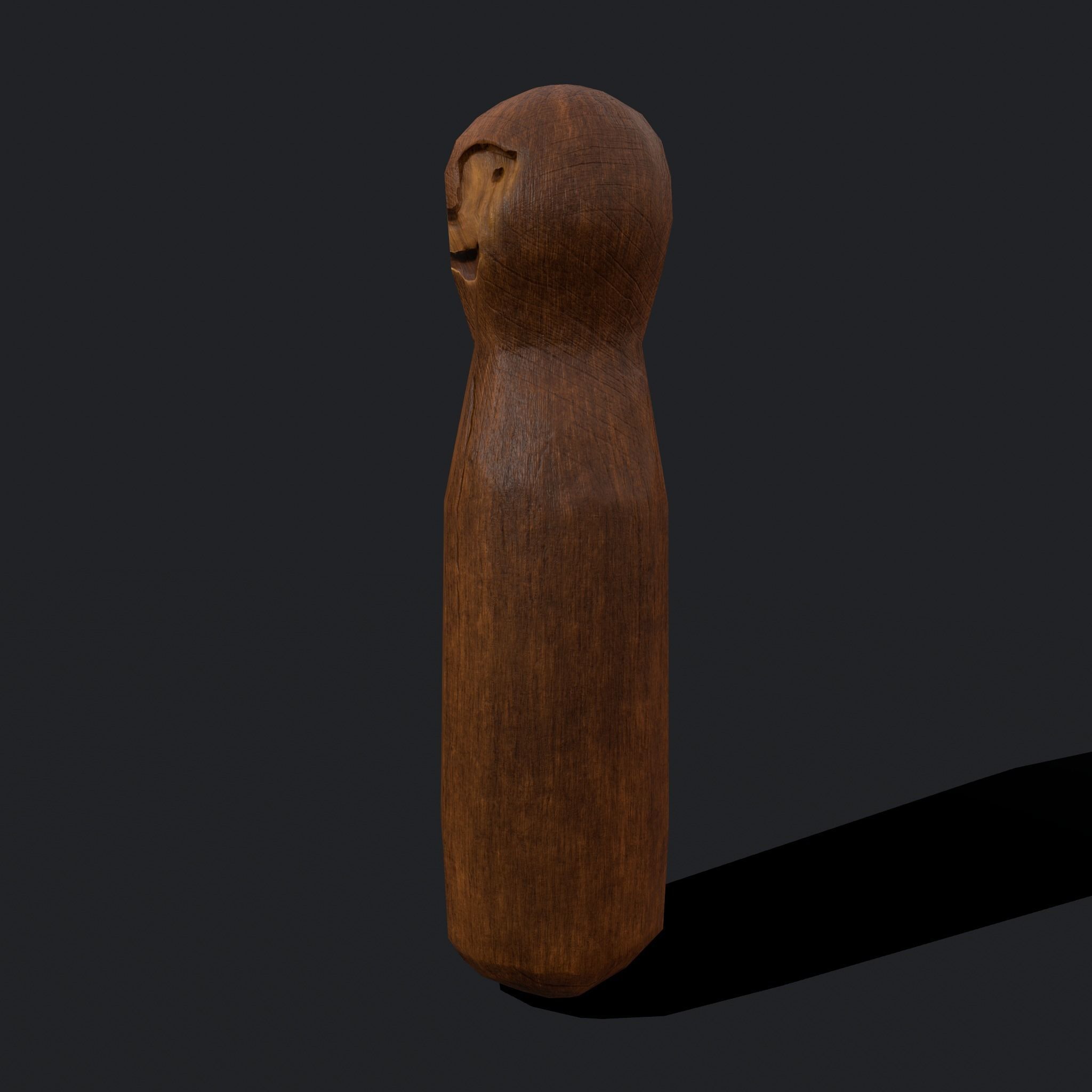 Medieval Wooden Toy Doll Low-poly 3D model_26