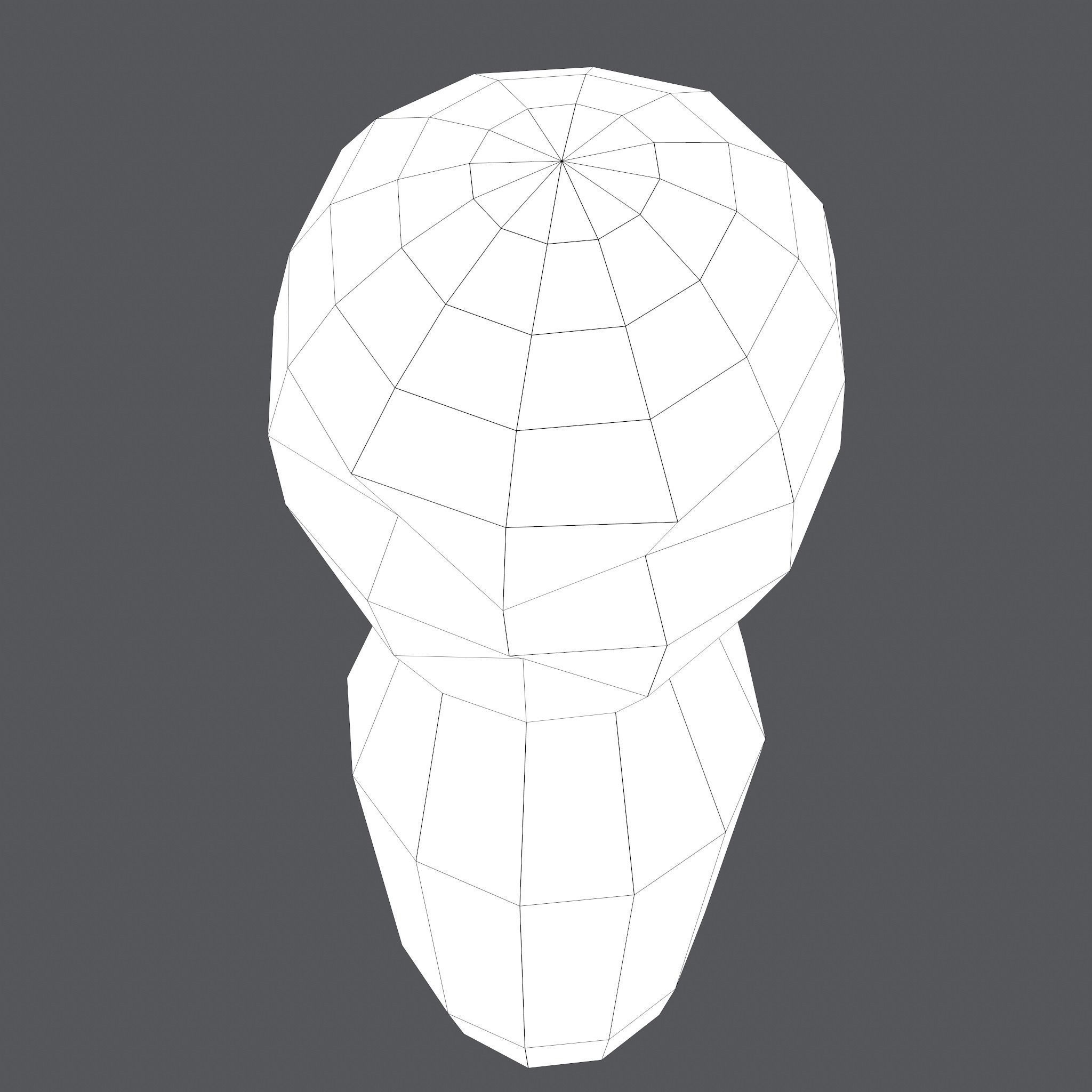 Medieval Wooden Toy Doll Low-poly 3D model_35