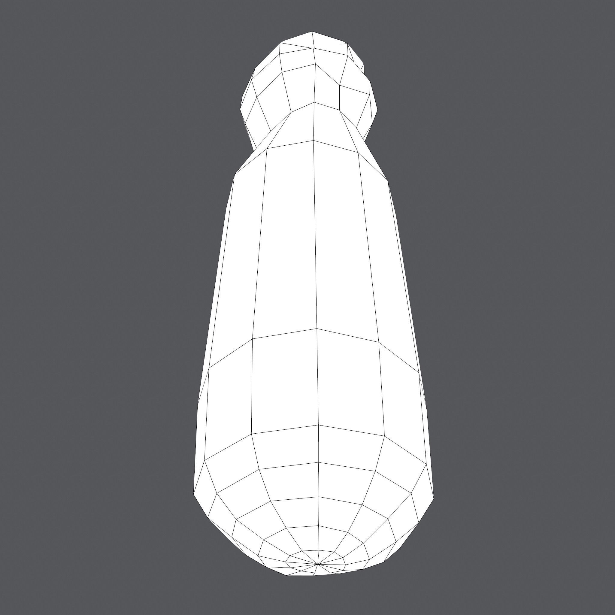 Medieval Wooden Toy Doll Low-poly 3D model_37