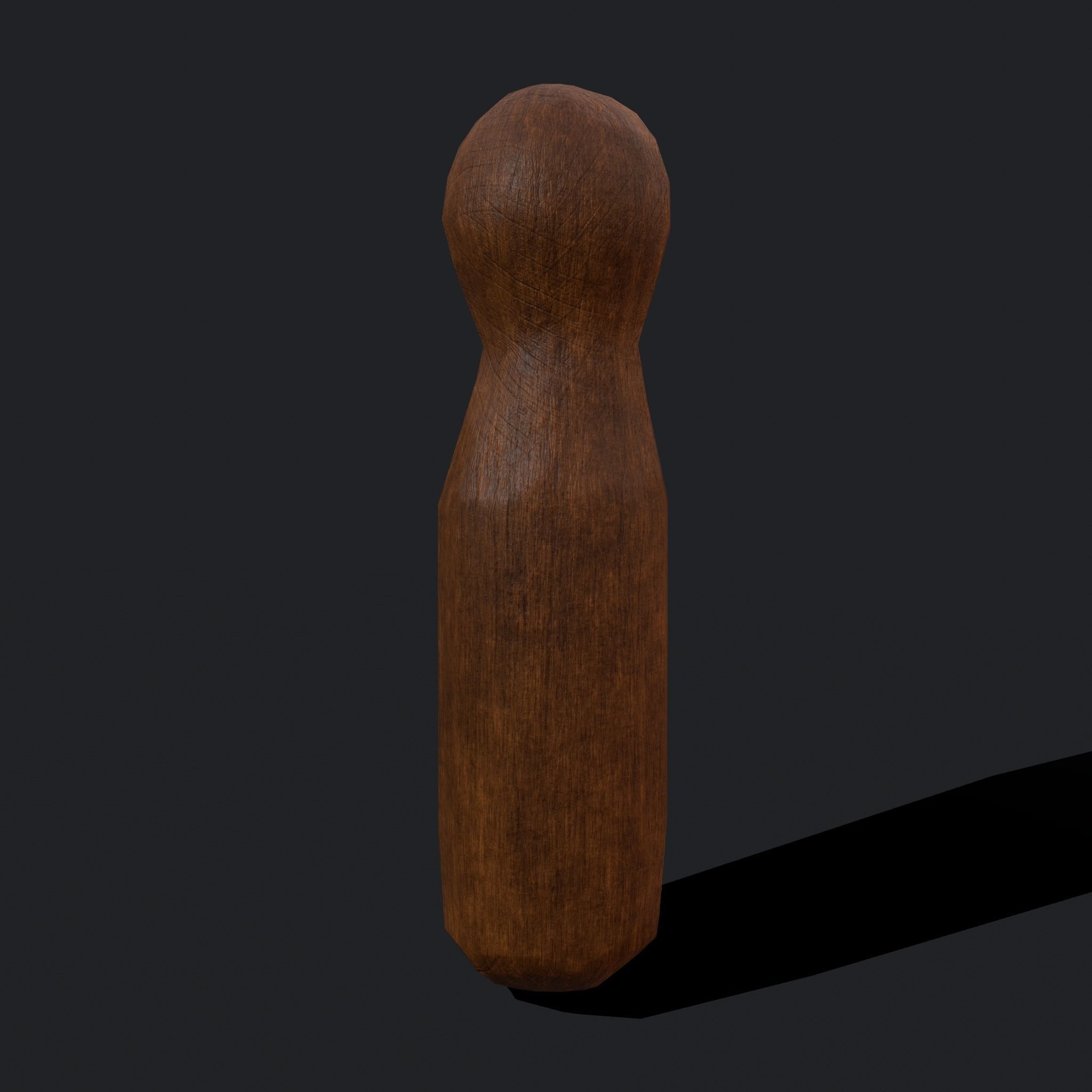 Medieval Wooden Toy Doll Low-poly 3D model_24