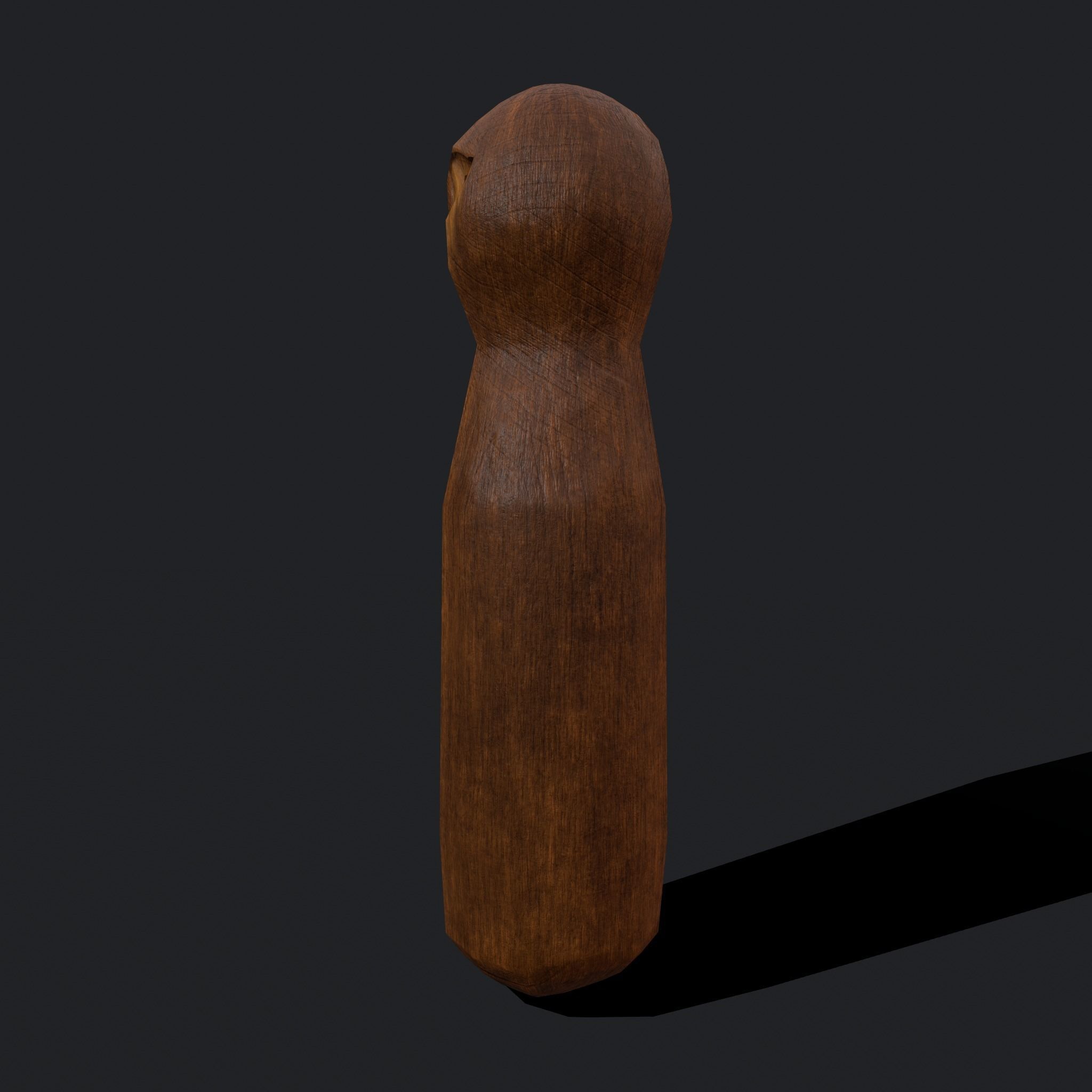 Medieval Wooden Toy Doll Low-poly 3D model_25