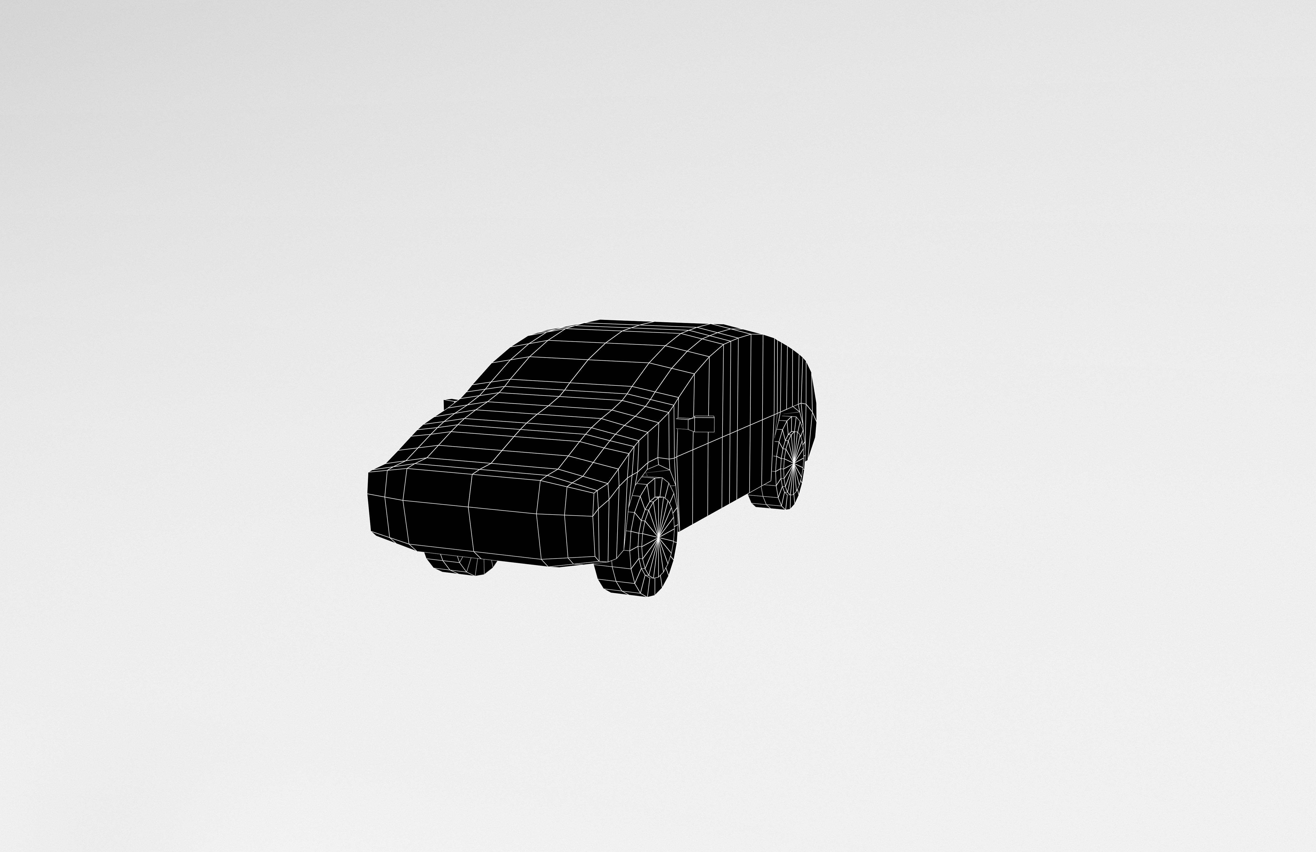 Low Poly Car 0004 Low-poly 3D model_4