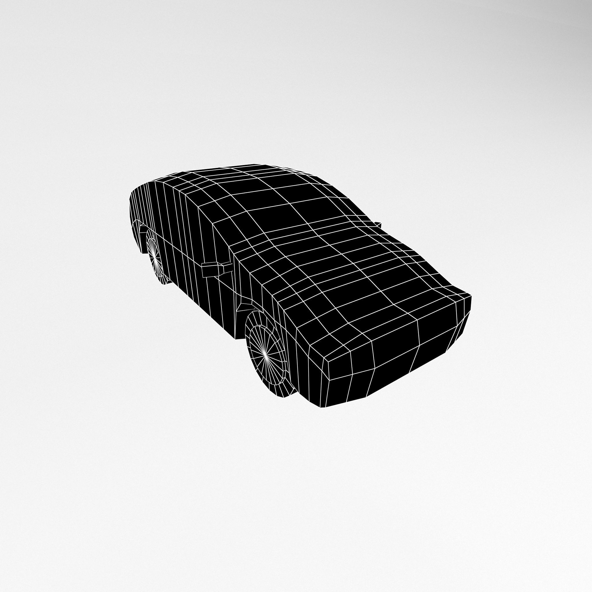 Low Poly Car 0004 Low-poly 3D model_5