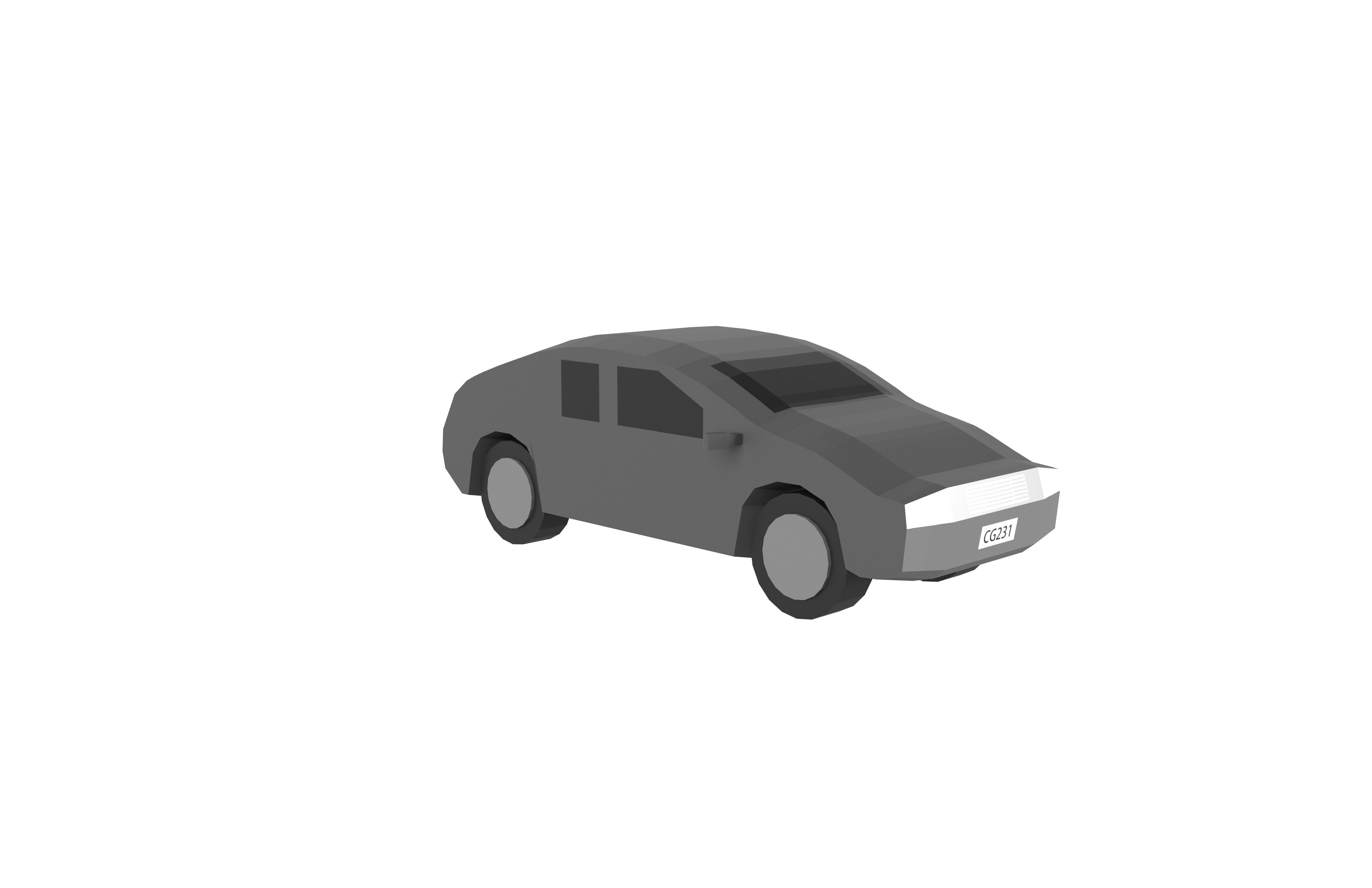 Low Poly Car 0005 Low-poly 3D model_3