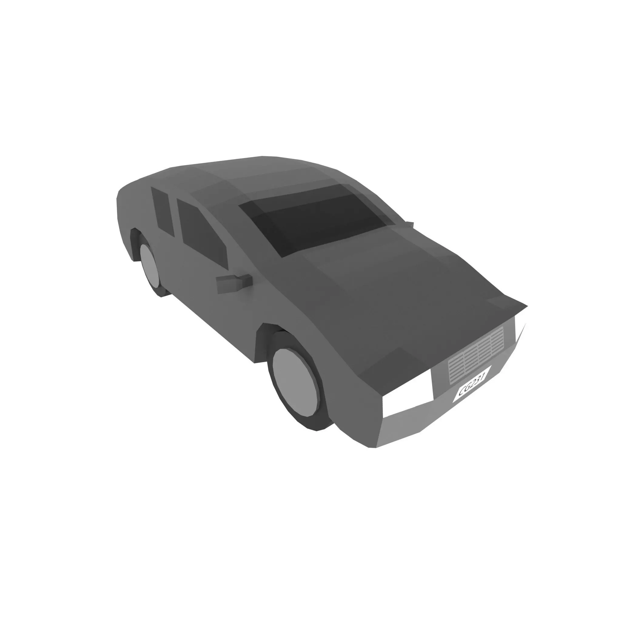Low Poly Car 0005 Low-poly 3D model_0