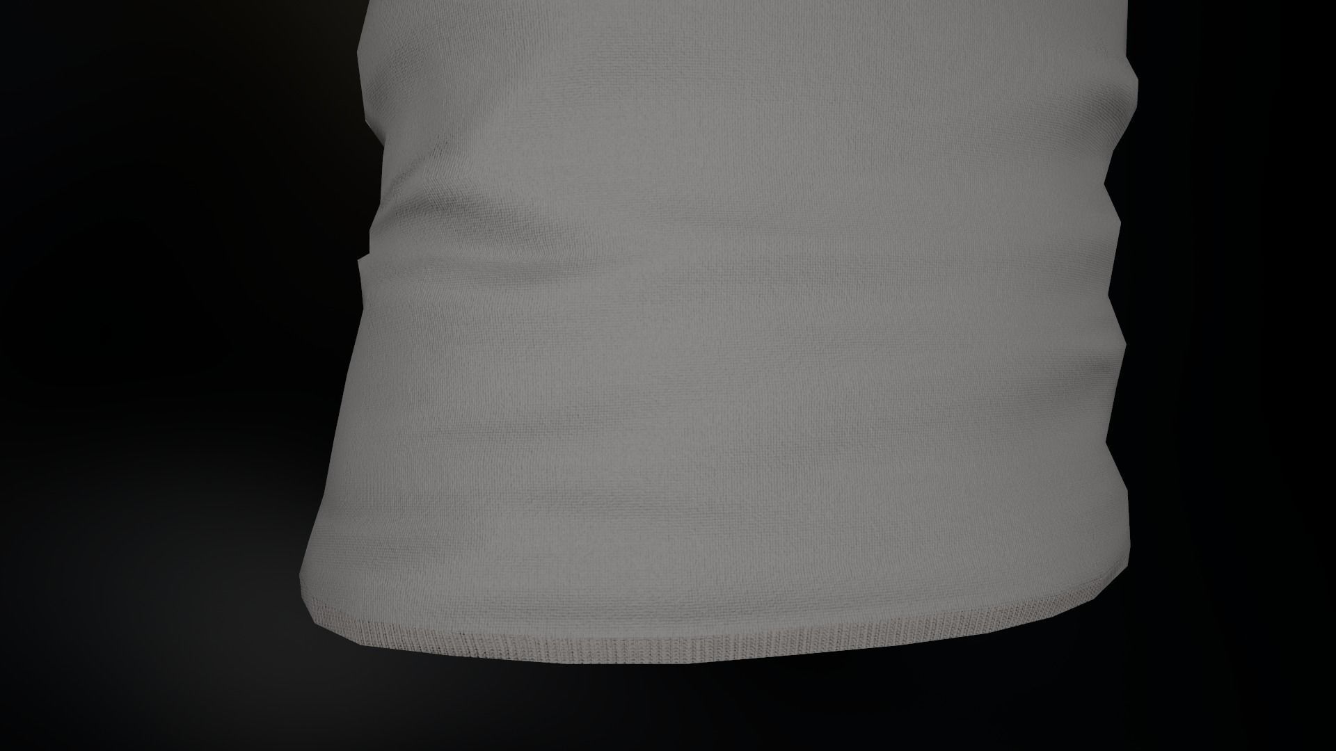 Gray Long Sleeve T-Shirt Low-poly 3D model_8