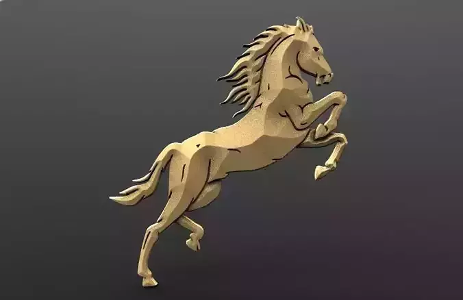 Horse bas relief 3D print model