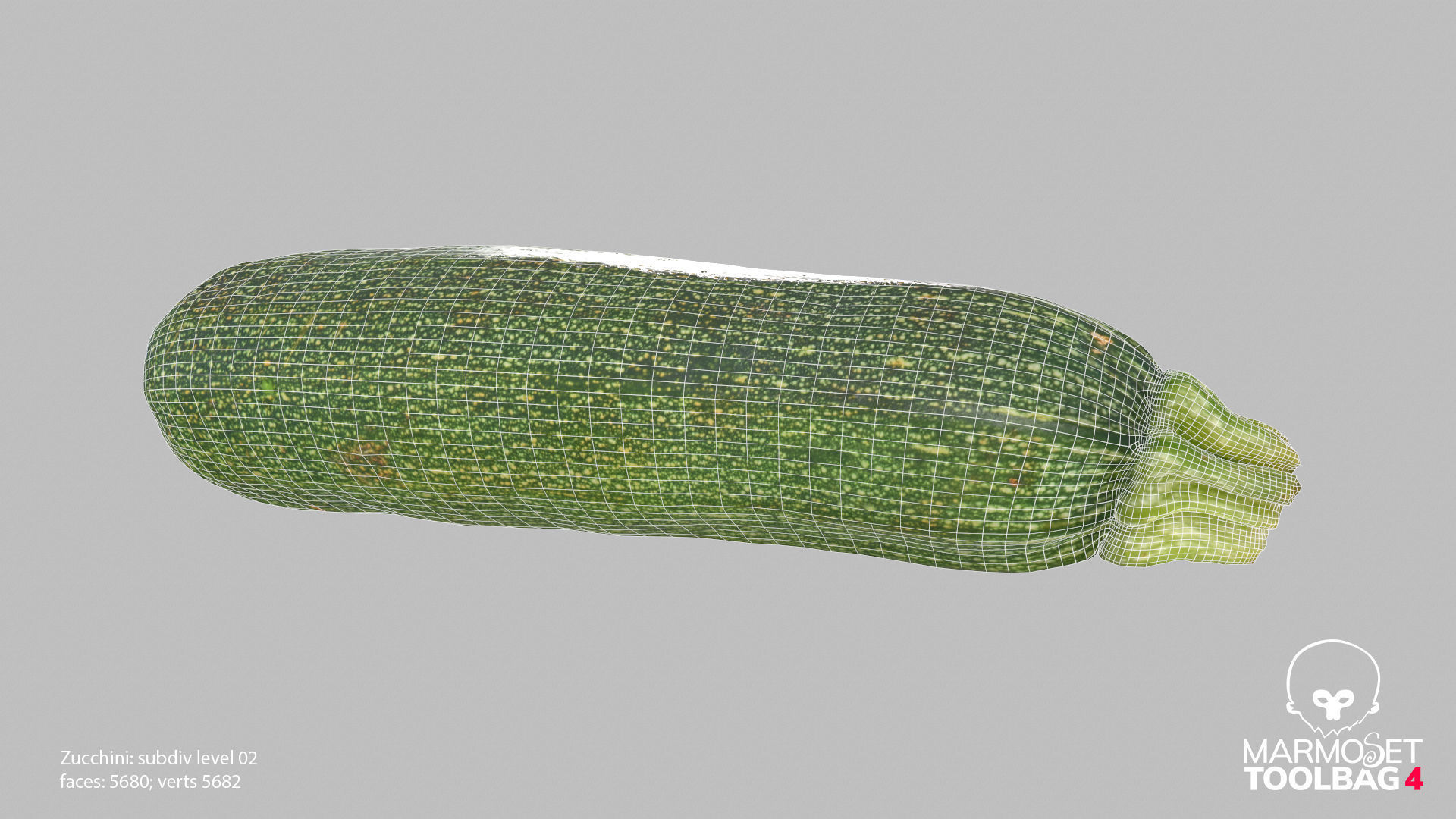 Zucchini Courgette - Photorealistic Scan Low-poly 3D model_20