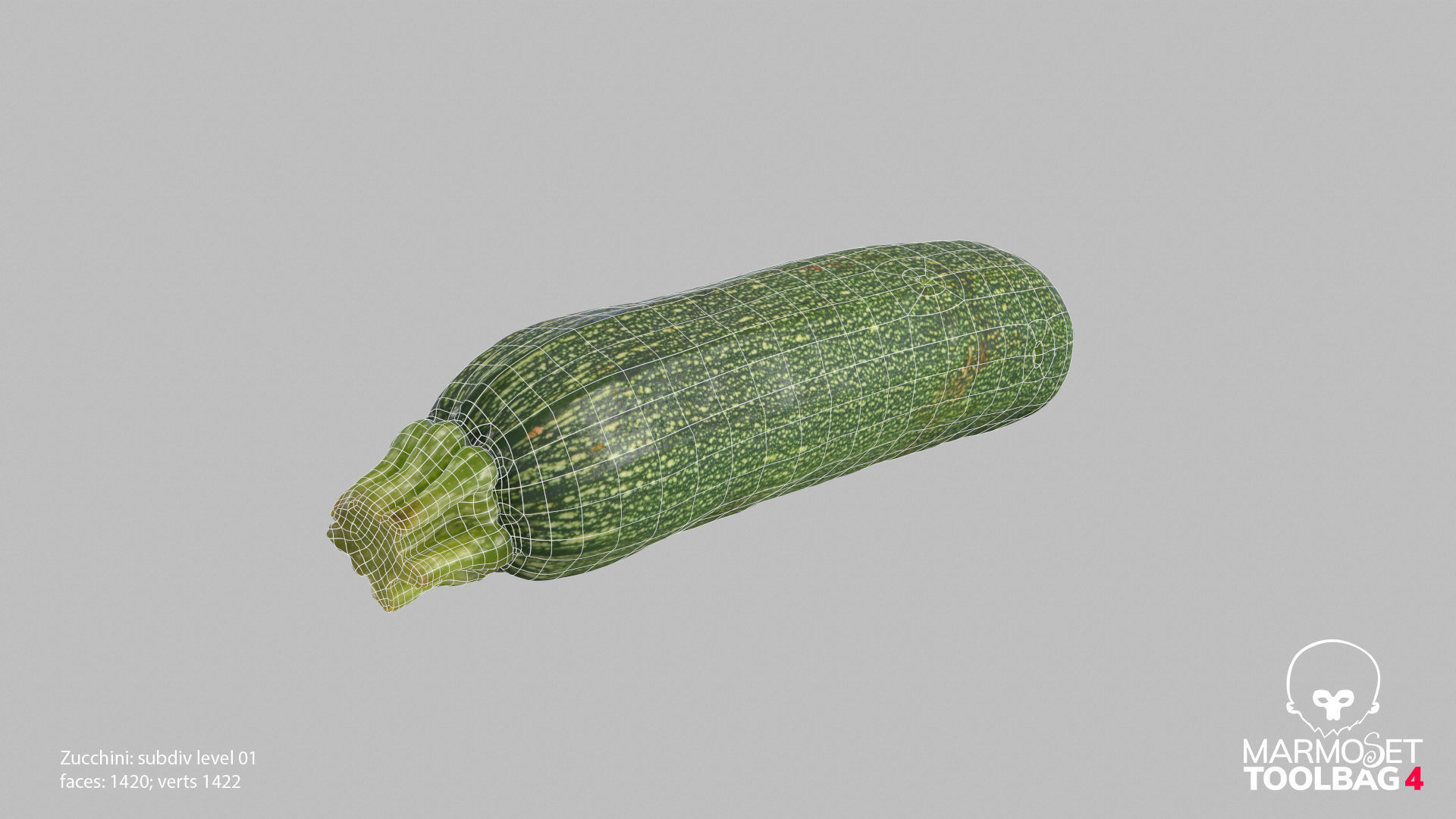 Zucchini Courgette - Photorealistic Scan Low-poly 3D model_17