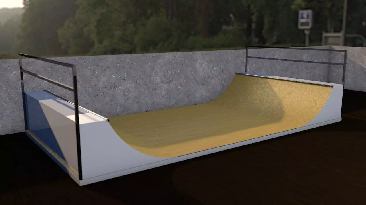 Mini Ramps Skateboarding Free 3D model