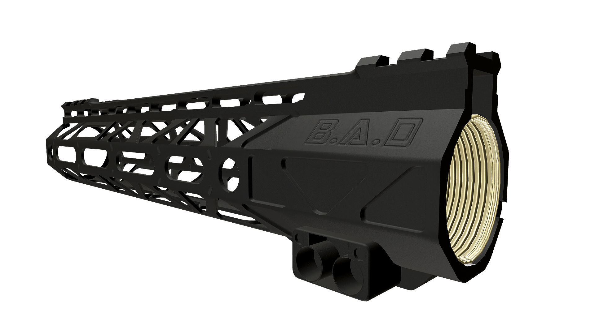 Battlearms Rigidrail MLOC BAD Handguard PBR Low-poly 3D model_26