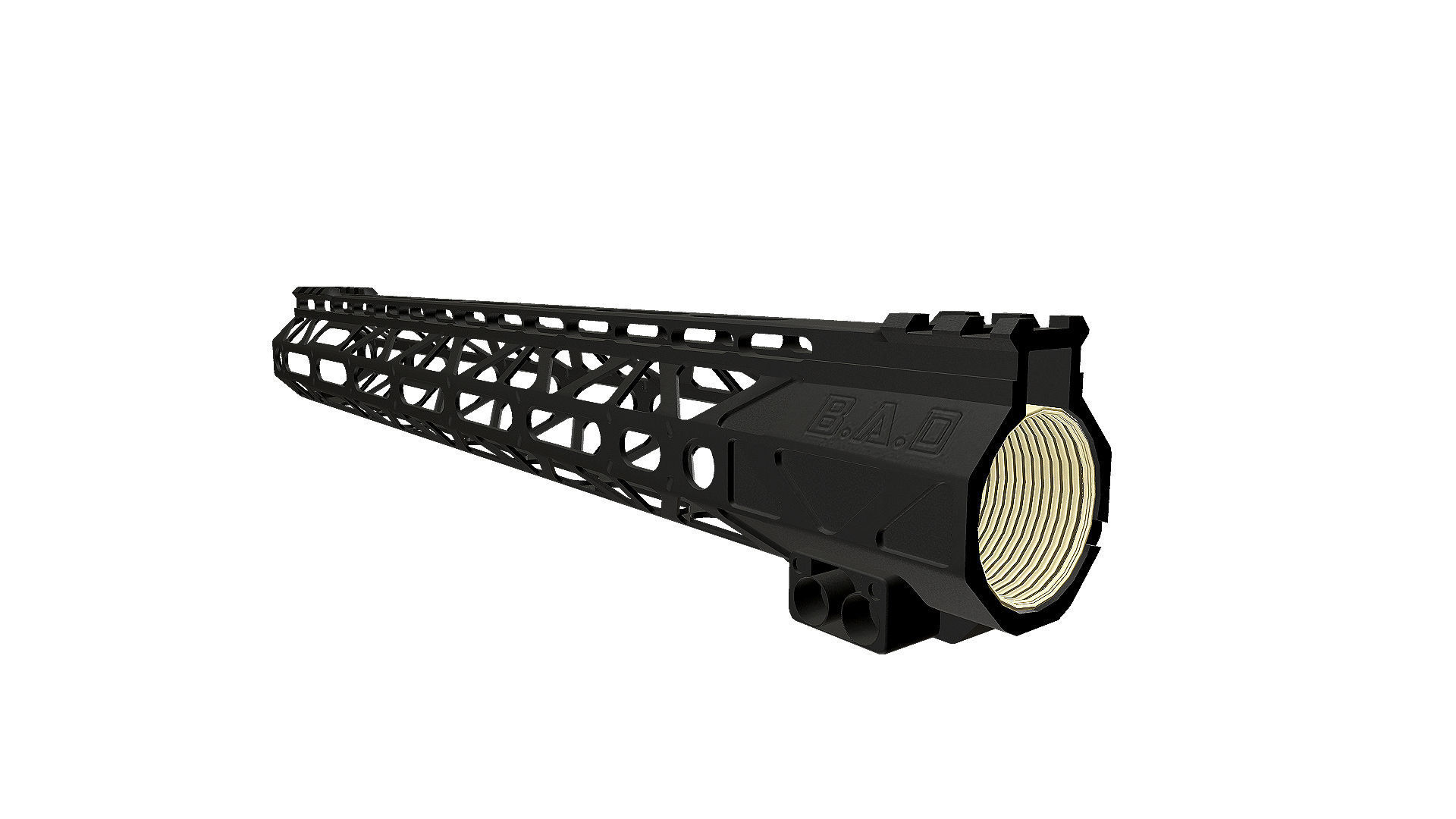 Battlearms Rigidrail MLOC BAD Handguard PBR Low-poly 3D model_27