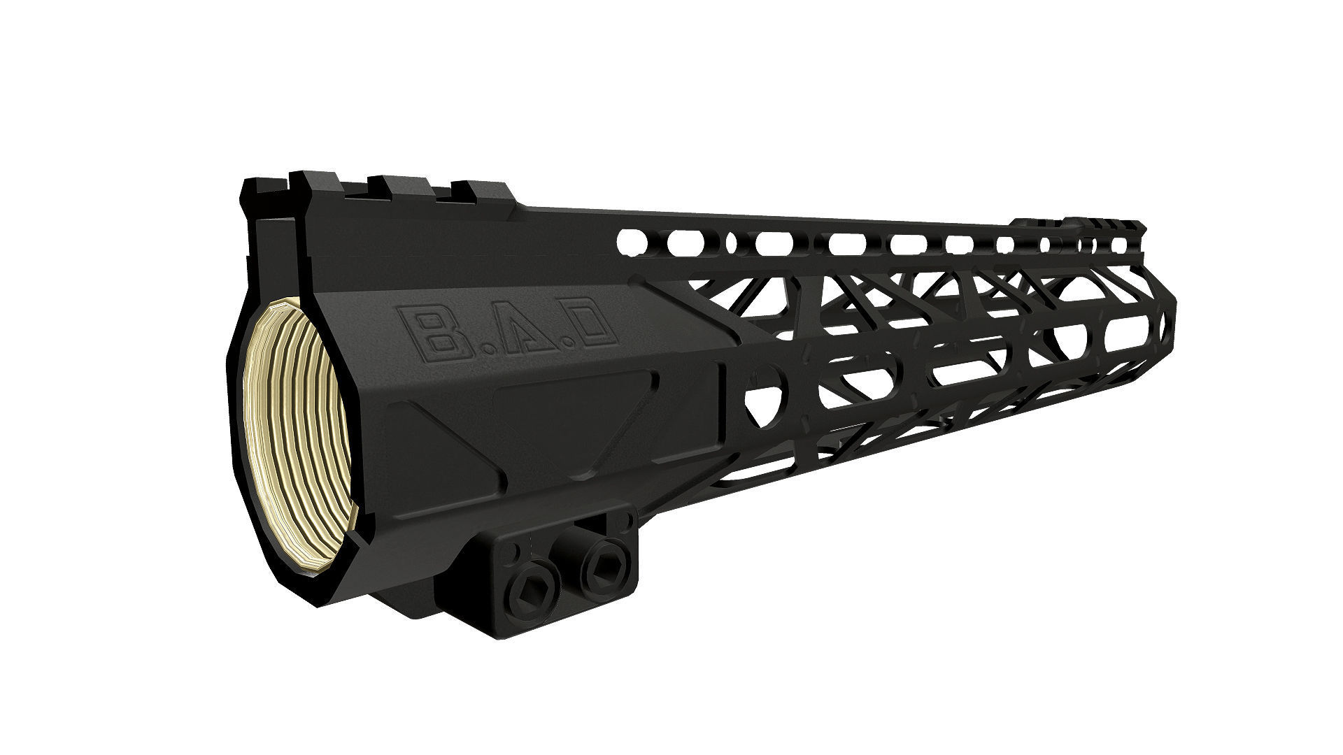 Battlearms Rigidrail MLOC BAD Handguard PBR Low-poly 3D model_21