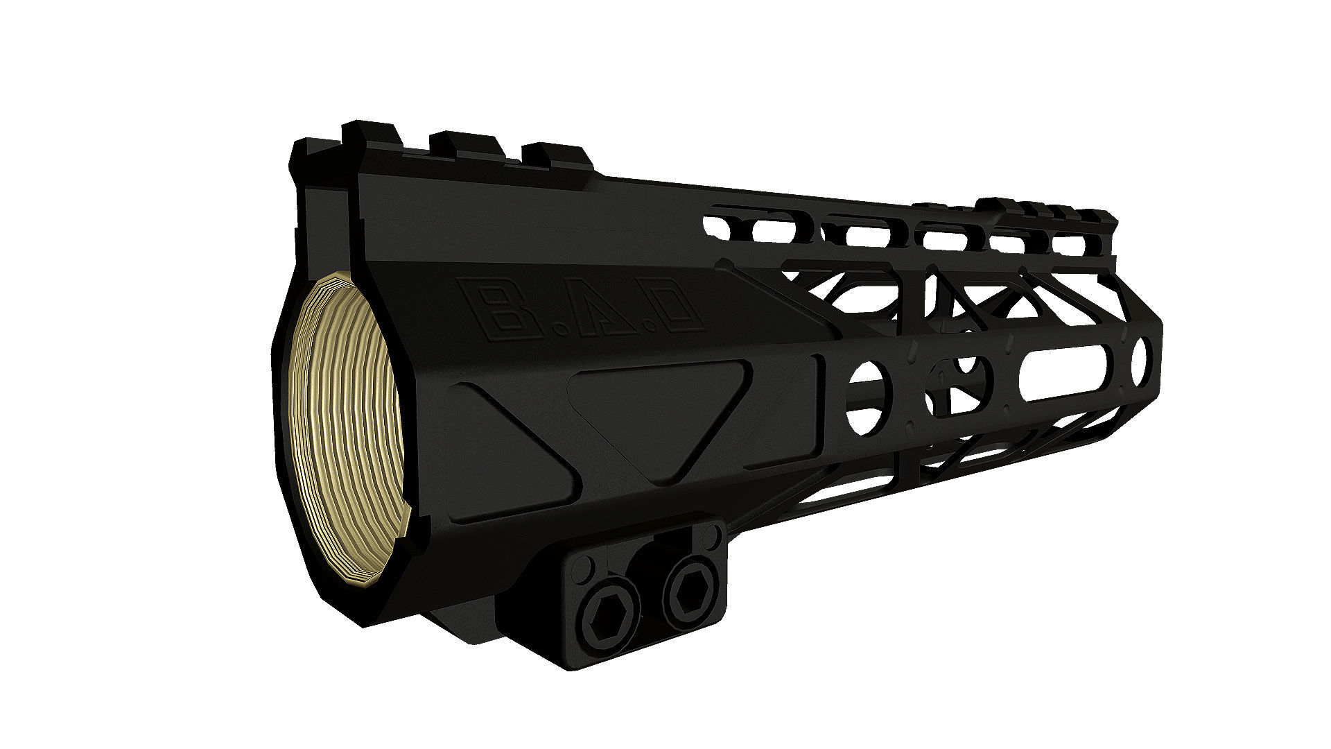 Battlearms Rigidrail MLOC BAD Handguard PBR Low-poly 3D model_20