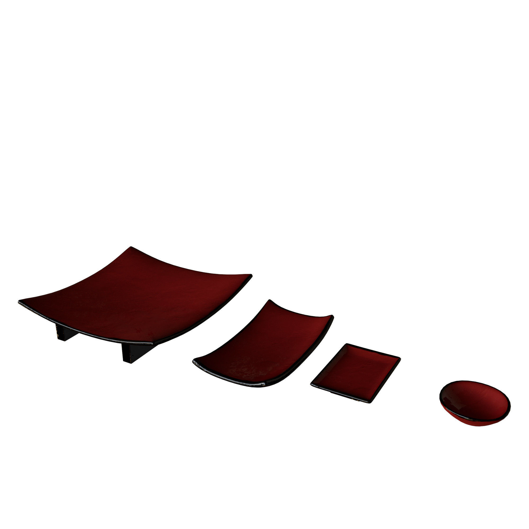 Sushi Plates 3D model_1