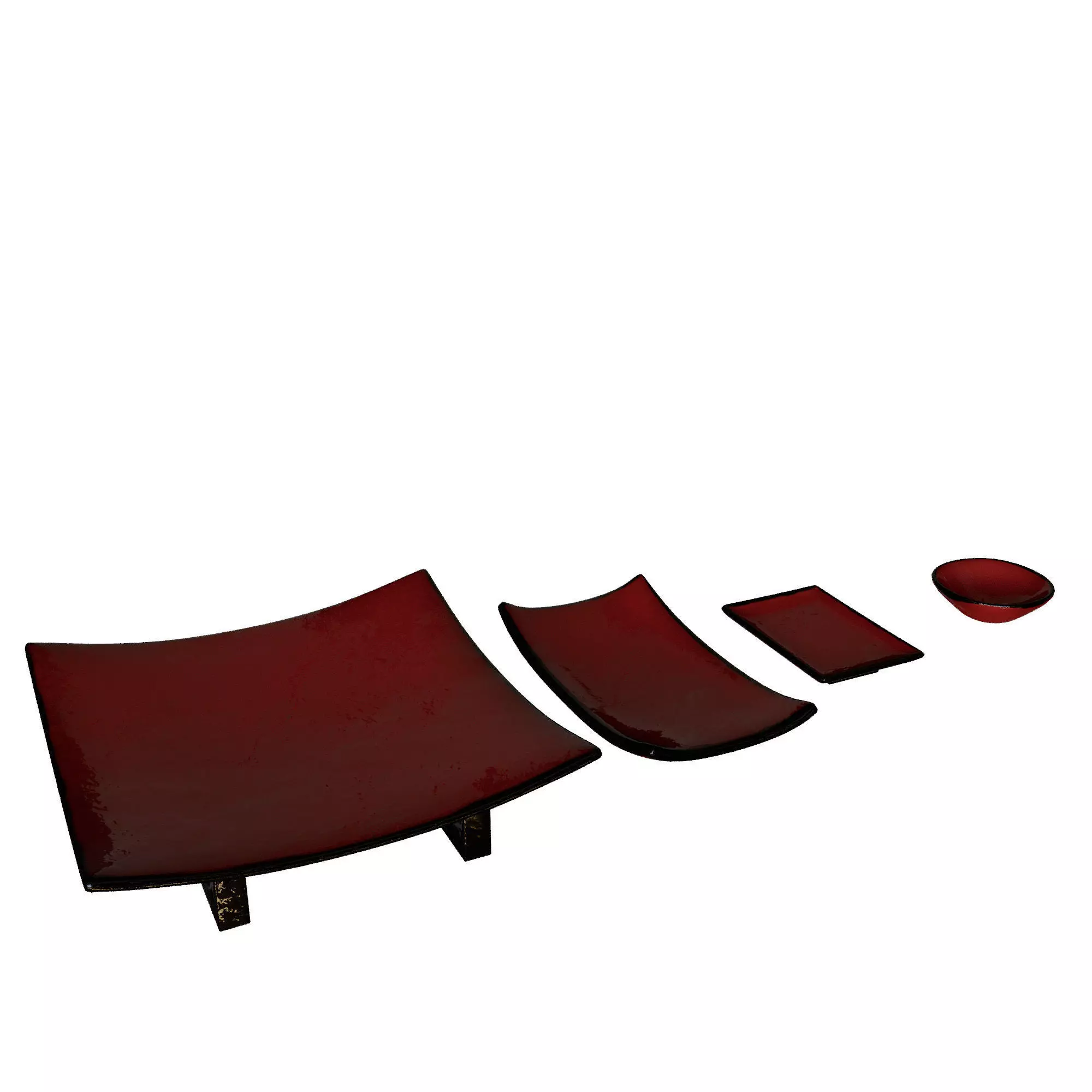 Sushi Plates 3D model_0