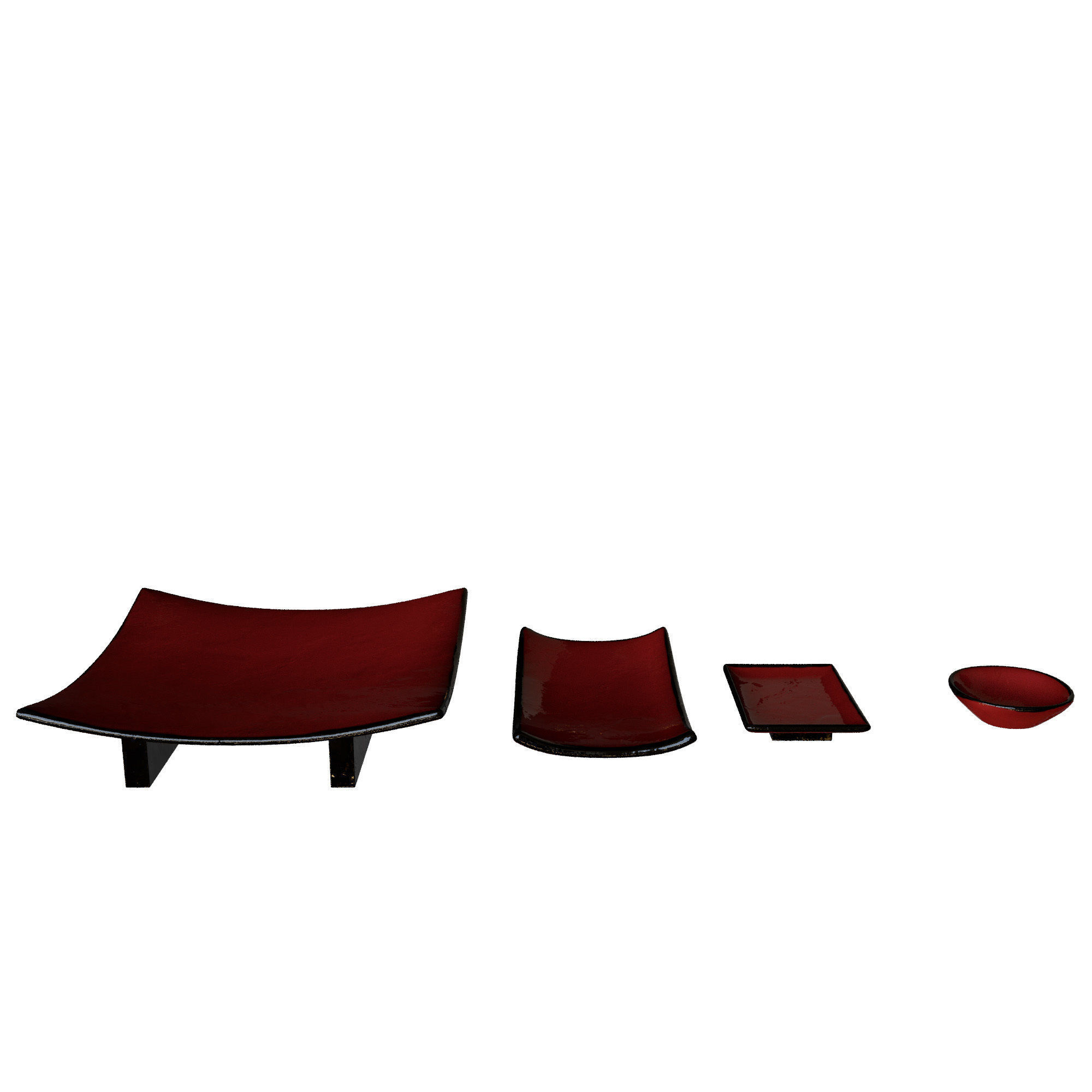 Sushi Plates 3D model_2