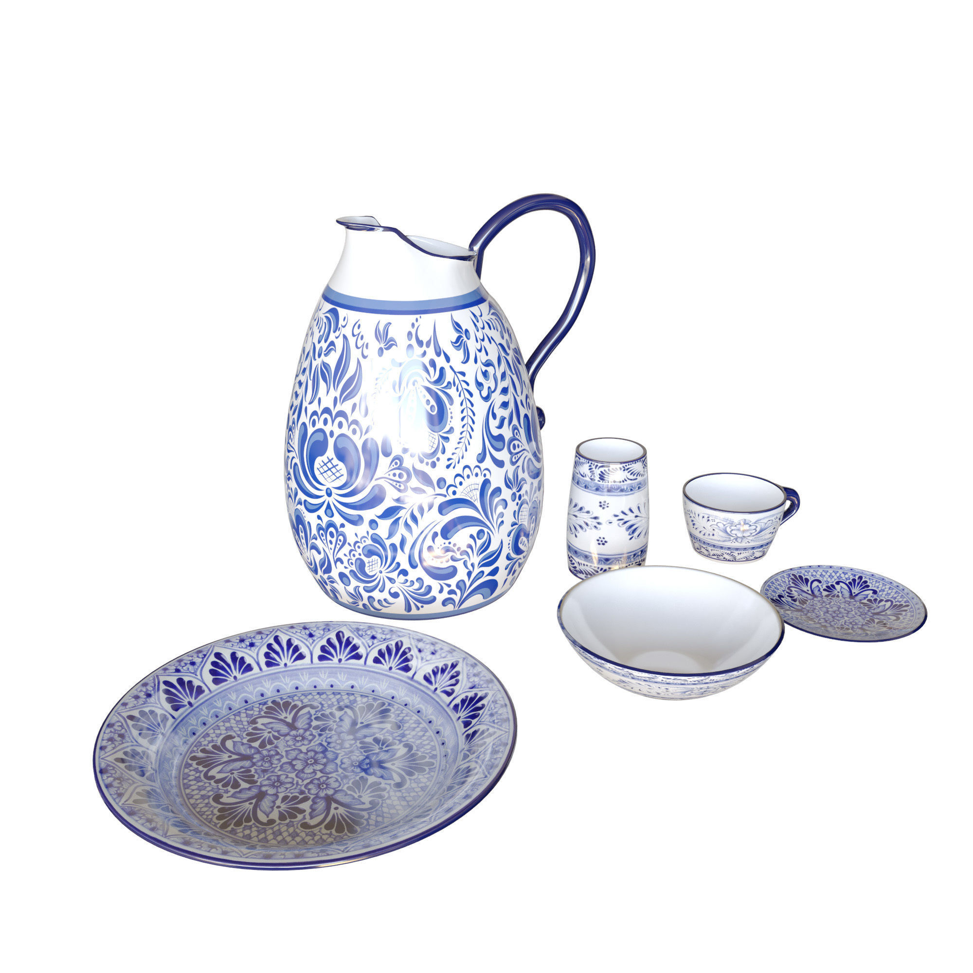 Talavera Plates 3D model_1