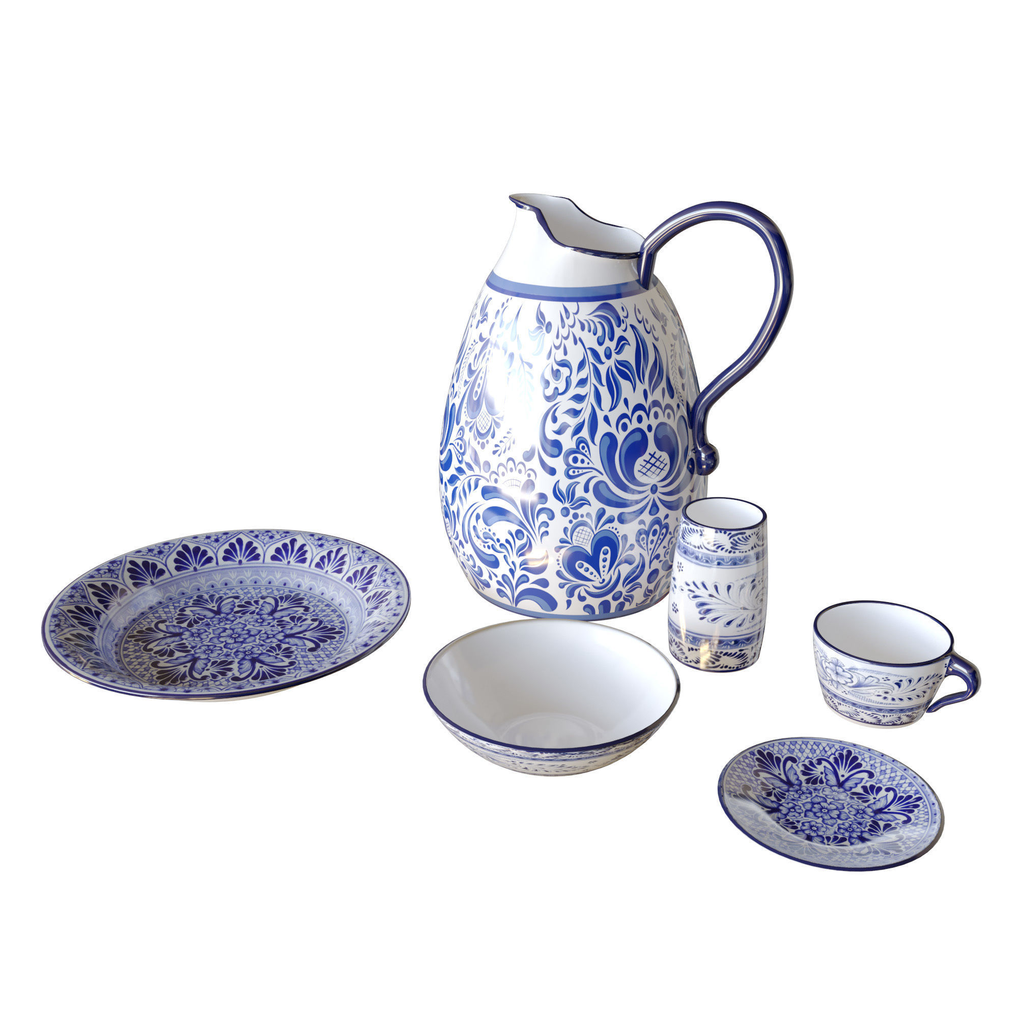 Talavera Plates 3D model_2