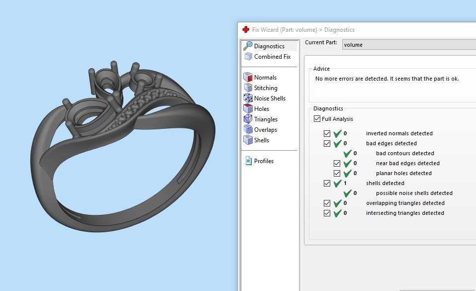 Women ring with gems and diamonds 3dm stl 3D print model_25