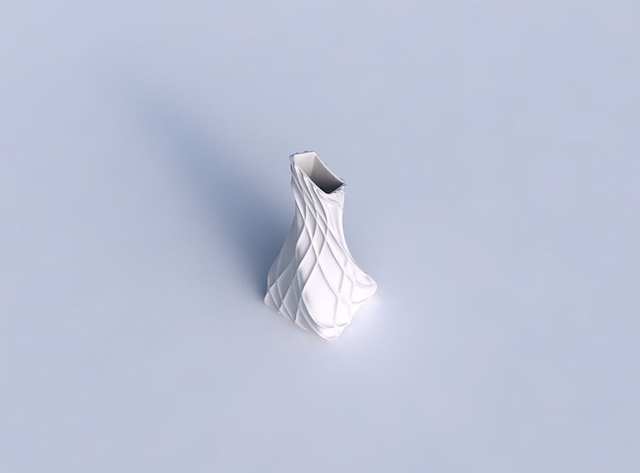 Vase twisted squeezed and bent quadratic 2 with wavy sparse e... 3D print model_1