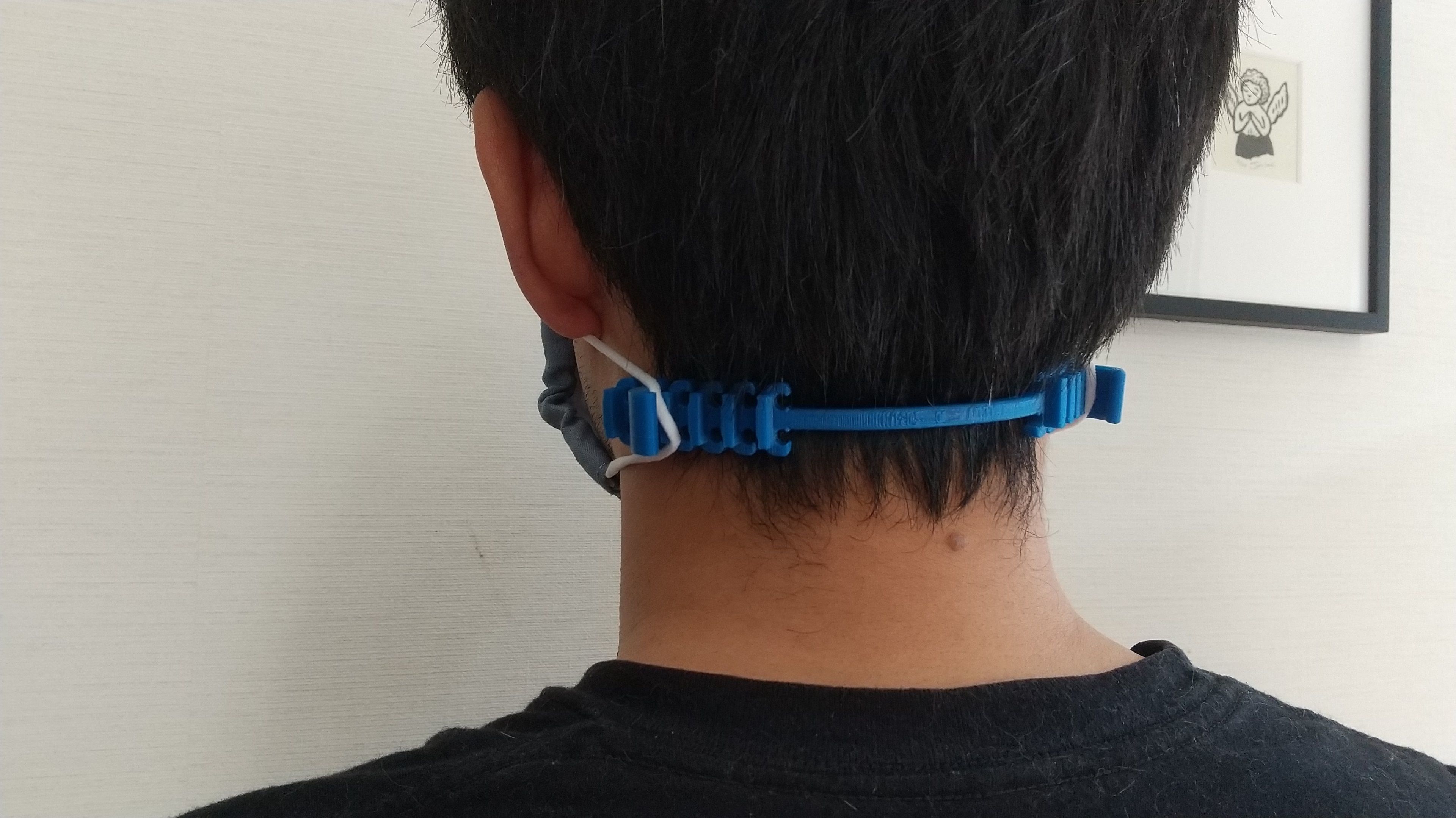 Wearable mask hook Free 3D print model_1