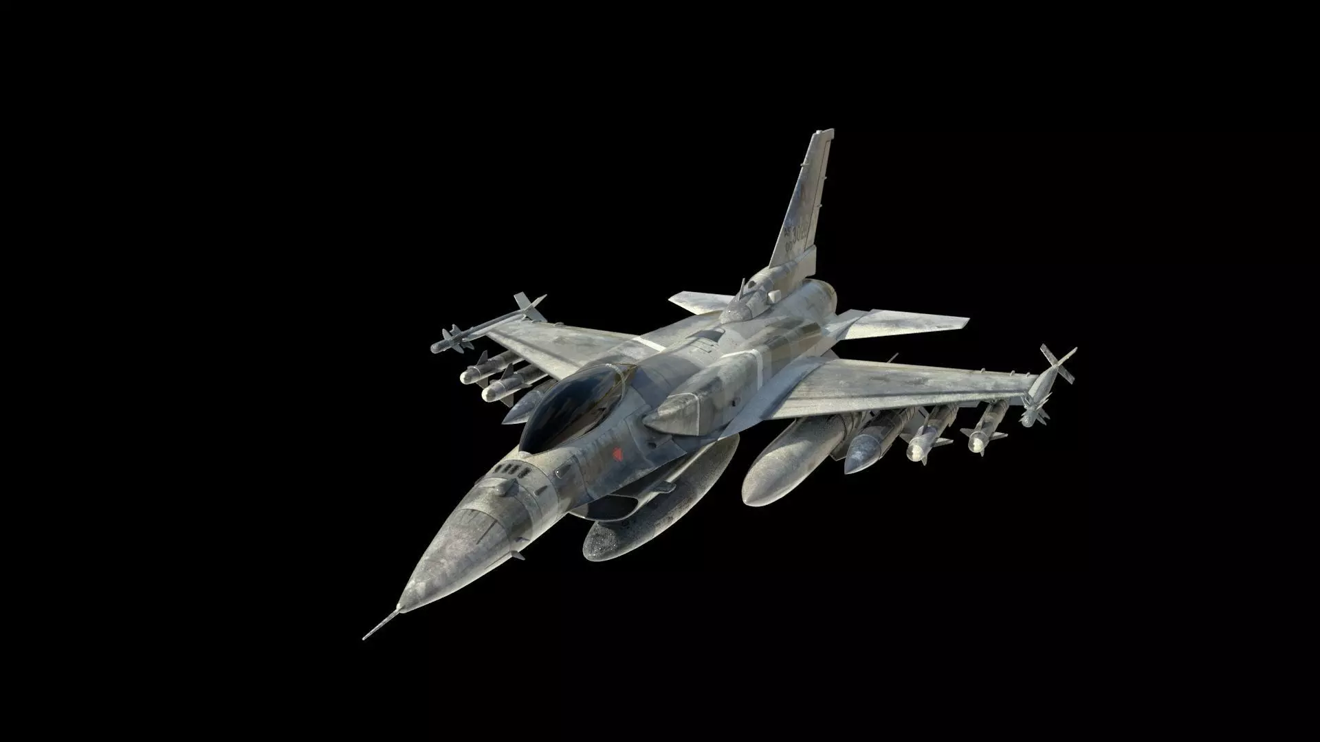 Detailed F16 Model 3D model_0