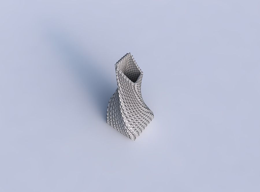 Vase twisted squeezed and bent quadratic with bent extruded p... 3D print model_6