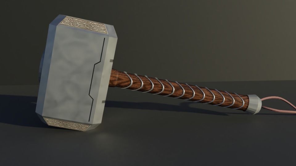Mjolnir Thor Hammer 3D model_1