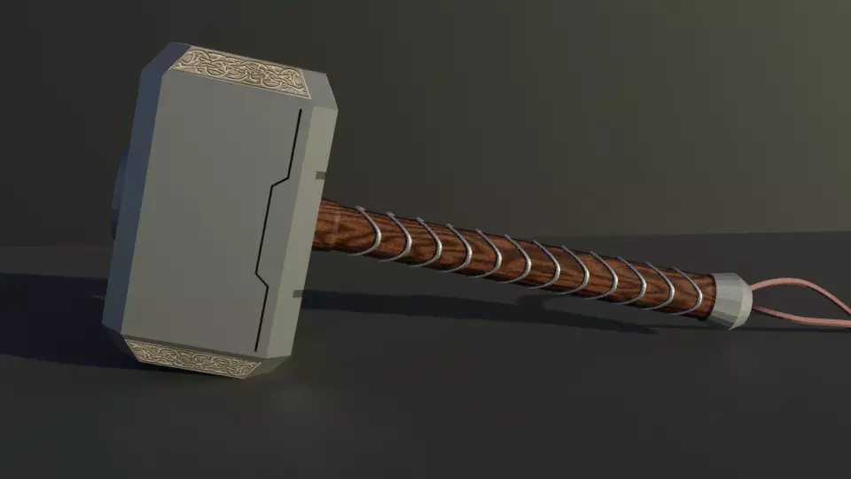 Mjolnir Thor Hammer 3D model_0