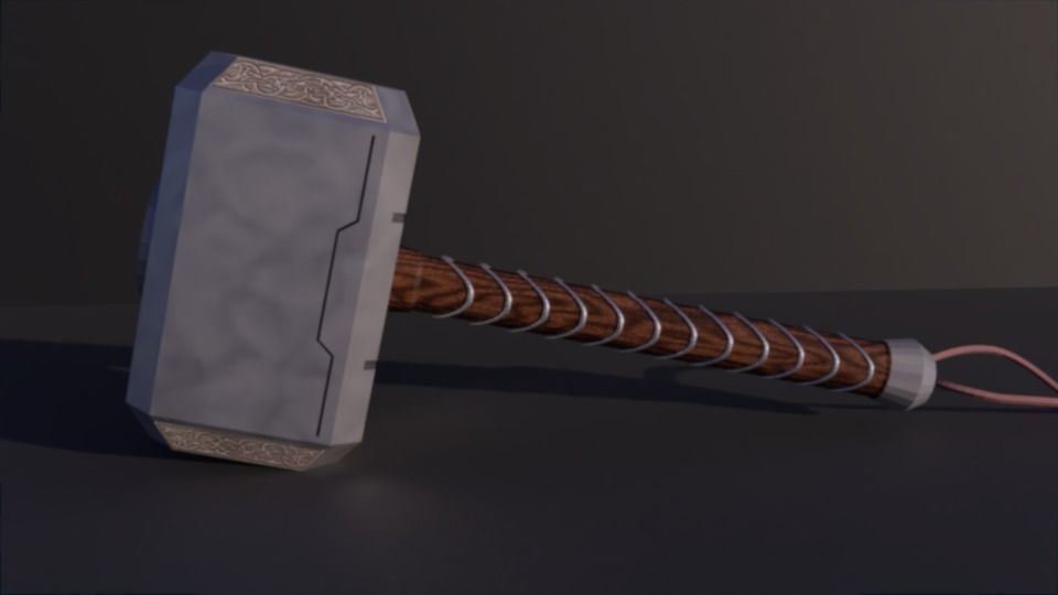 Mjolnir Thor Hammer 3D model_4