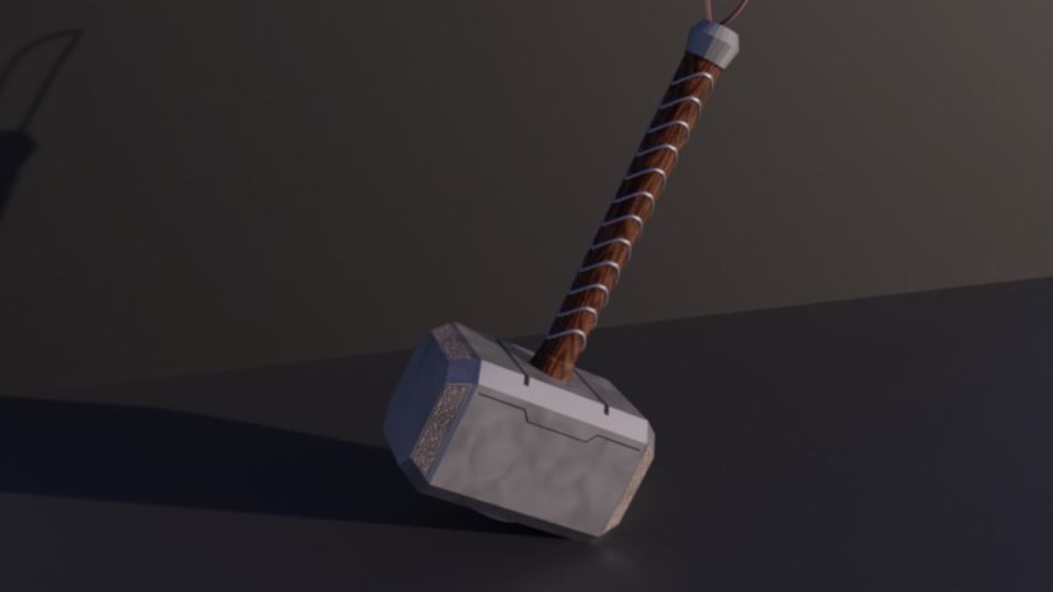 Mjolnir Thor Hammer 3D model_3