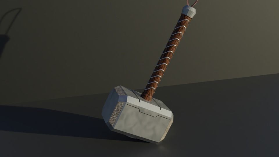Mjolnir Thor Hammer 3D model_2