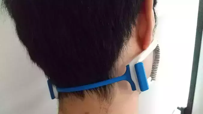 Wearable mask hook 2 types Free 3D print model