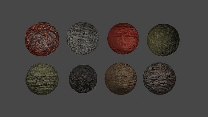 8 materials fireball Texture
