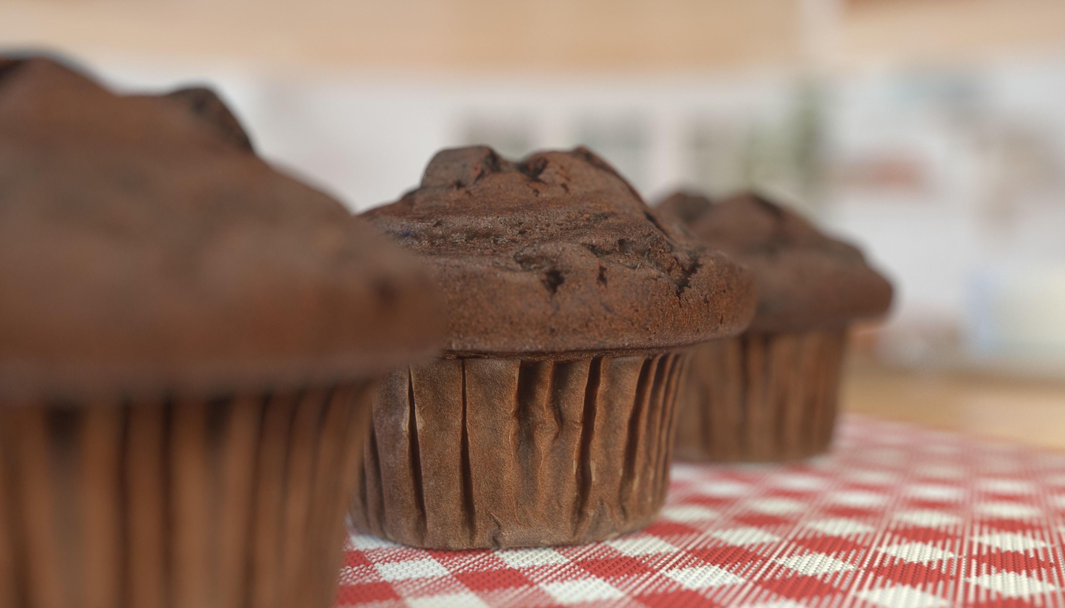 Muffin Dark chocolate photoscan Low-poly 3D model_2
