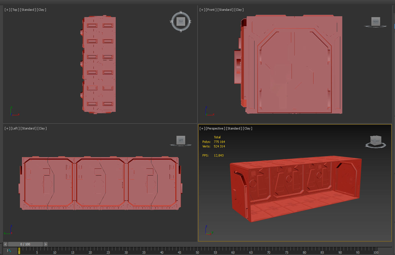 sci-fi set1 3D model_7