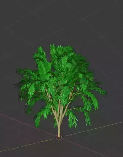 a low poly tree